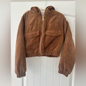 Ci Sono Brown Corduroy Jacket with Cream Lining